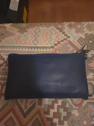 Billetera Paco Martínez Azul y Negra de piel