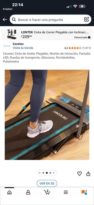 Cinta de Correr Plegable Cecotec