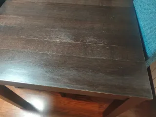 Conjunto mesa extensible+4 sillas tapizadas tela