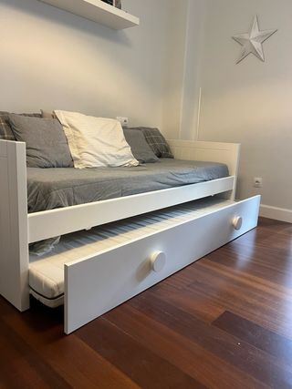 Cama nido infantil juvenil blanca GARABATOS