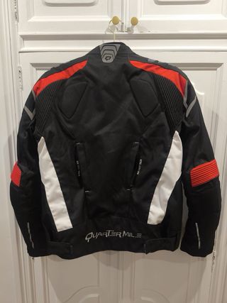 Chaqueta Moto Quarter Mile Negra Roja