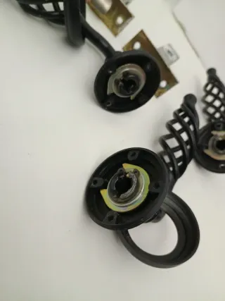 Pomos de puerta negros con diseño de cesta,2 eu,cu