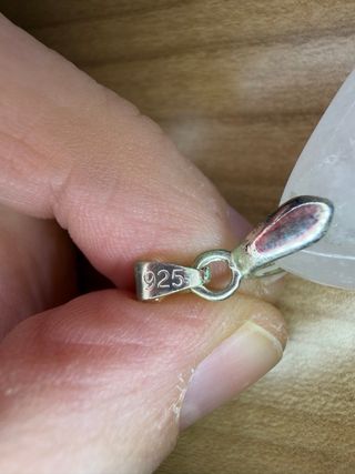 Colgante Cuarzo Rosa Plata