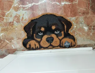 Felpudo perro Rottweiler de coco