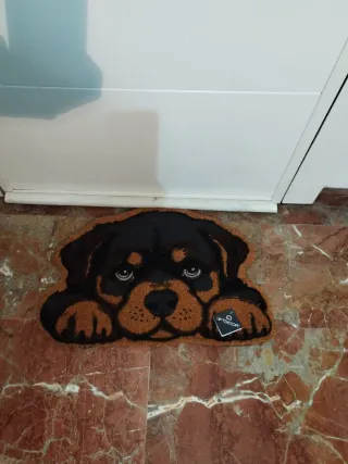 Felpudo perro Rottweiler de coco