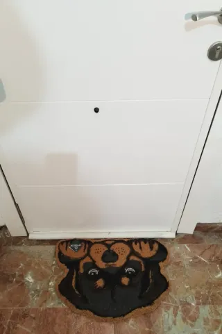 Felpudo perro Rottweiler de coco