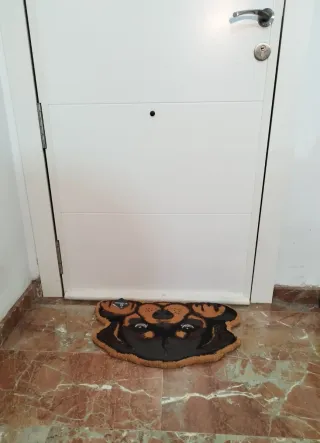 Felpudo perro Rottweiler de coco