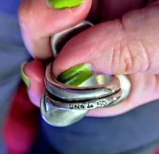 Anillo Uno de 50 multicolor