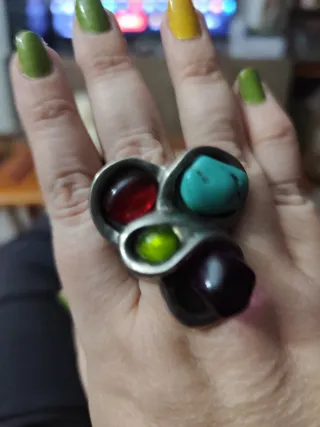 Anillo Uno de 50 multicolor
