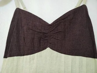 Vestido Tirantes Nepalí Marrón y beige