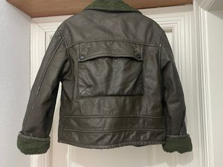 Chaqueta cuero verde oliva t/M