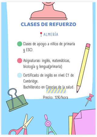 Clases de refuerzo en Almeria