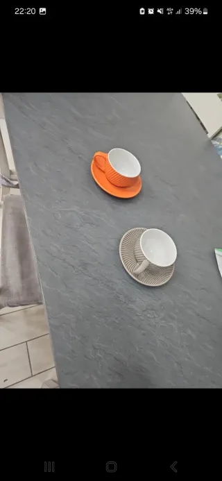 Set 2 Tazze con piattini