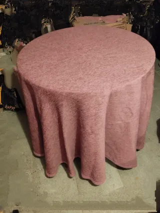 Falda mesa redonda rosa 80cm