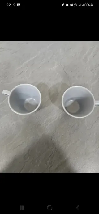 Tazze in porcellana grigio con piattino 6 pz