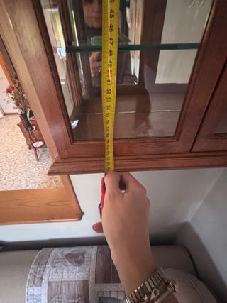 Vetrinetta pensile classica legno e vetro