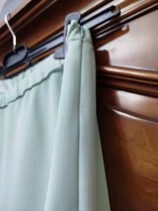 Traje dos piezas verde y plateado