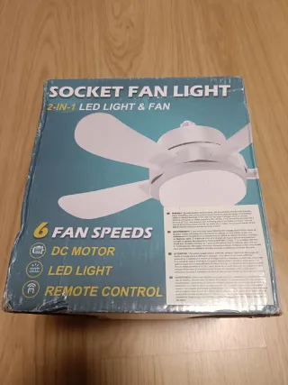 Lámpara Ventilador E26/E27 Fácil Instalación