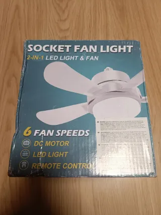 Lámpara Ventilador E26/E27 Fácil Instalación