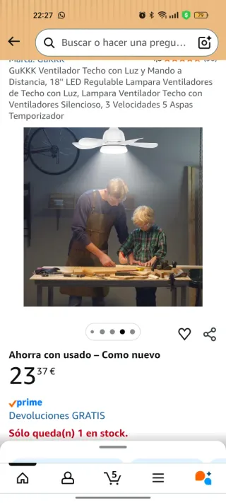 Lámpara Ventilador E26/E27 Fácil Instalación