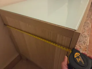 Mueble IKEA BESTA TV Nórdico con Sobre de Cristal