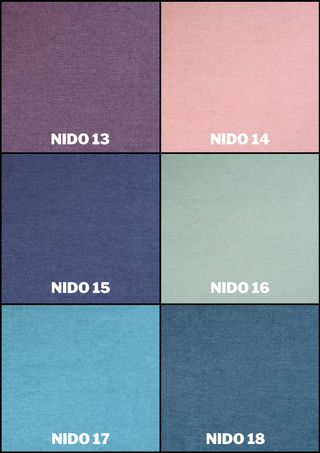 Cabecero tapizado azul antimanchas