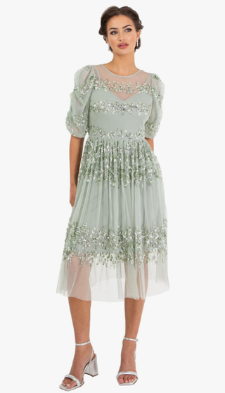 Maya Deluxe Vestido Ceremonia Verde Lirio Talla 48