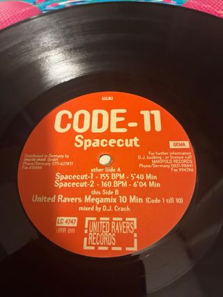 Code 11 / Spacecut - Vinilo Dance Electro