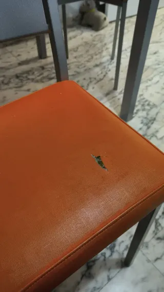 Tavolo allungabile e 2 Sedie Cucina Cristal Arancione