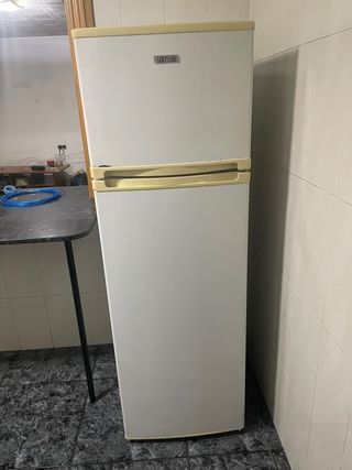 Nevera blanca con congelador