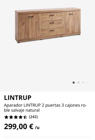 Mueble de salón comedor madera y metal