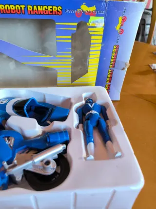 Moto y Sidecar Azul Juguete Vintage