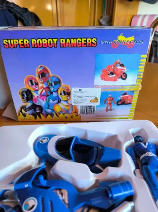 Moto y Sidecar Azul Juguete Vintage