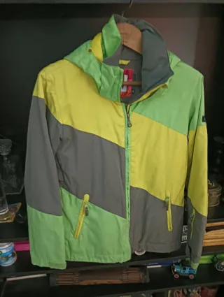 Chaqueta Roxy esquí/snowboard verde y amarillo