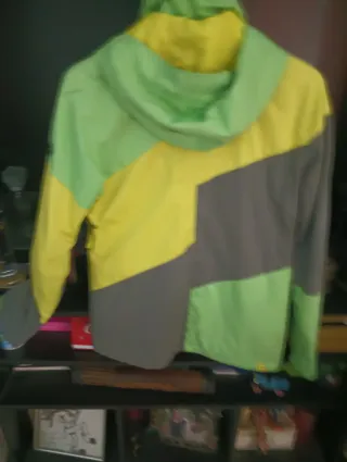 Chaqueta Roxy esquí/snowboard verde y amarillo