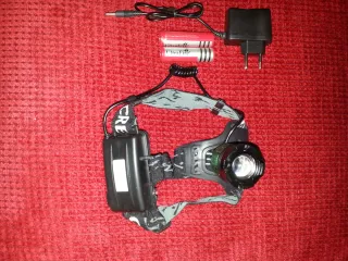 Linterna de cabeza zoom alta potencia dos baterias