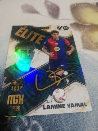 Tarjeta Panini Elite Lamine Yamal Firma