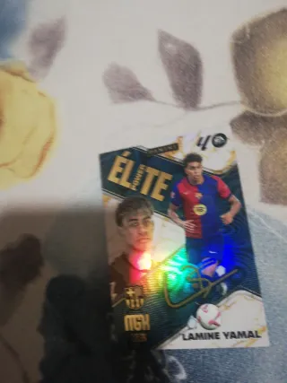 Tarjeta Panini Elite Lamine Yamal Firma