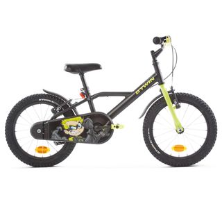 Bicicleta niños 16 pulgadas Btwin 500 Dark Hero negra 4,5 -