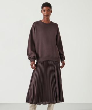 Vestido sudadera marrón