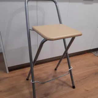 Taburetes plegables madera y metal