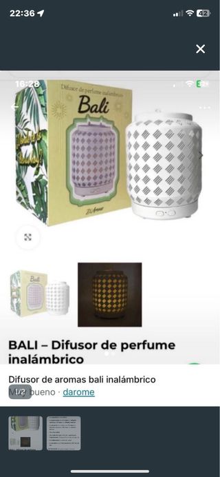 Difusor Aroma Bali Inalámbrico