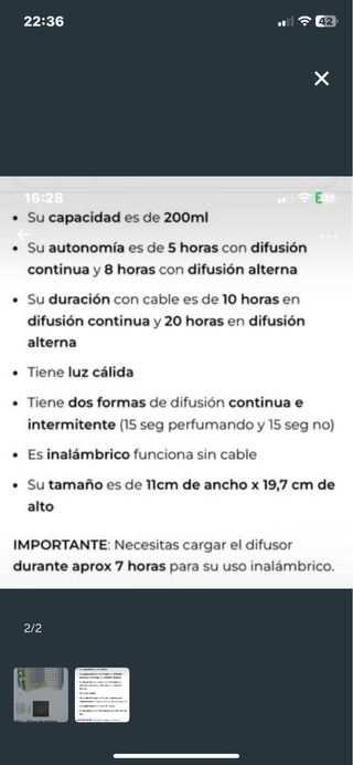 Difusor Aroma Bali Inalámbrico