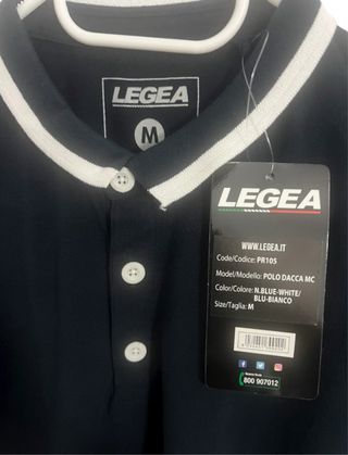 Talla M. Polo manga corta de algodón LEGEA
