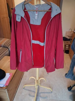 Parka caballero entretiempo roja