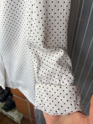 Blazer Zara lunares blanco talla S