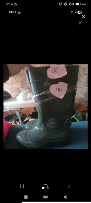 Botas de agua verdes talla 40