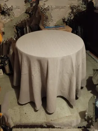 Falda mesa redonda gris 80cm