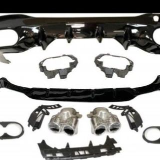 Difusor Trasero Mercedes W118 CLA Look A45 Negro B