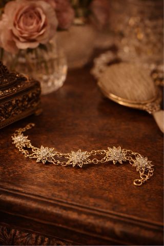 Bracciale filigrana argento dorata 925 vintage